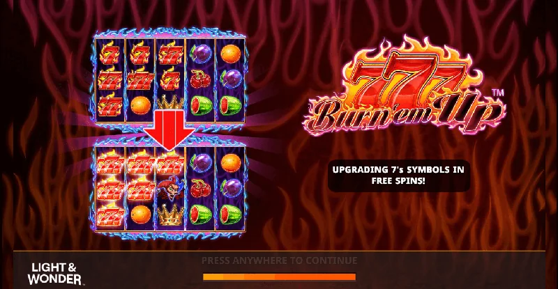 777 Burn 'Em Up Snímek obrazovky