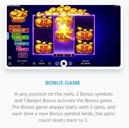 Snímek obrazovky Basket Bounty