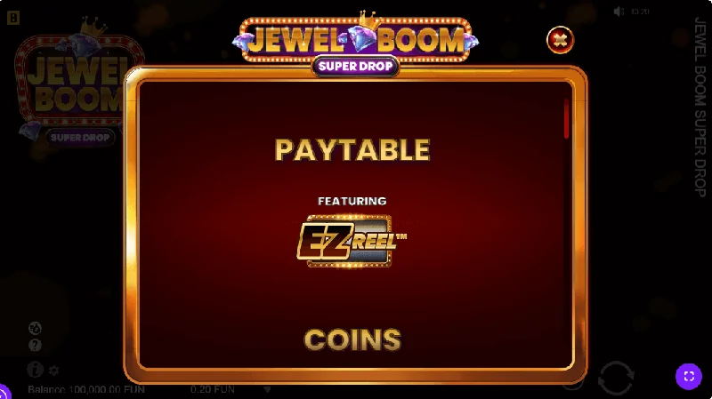 Snímek obrazovky Jewel Boom Super Drop