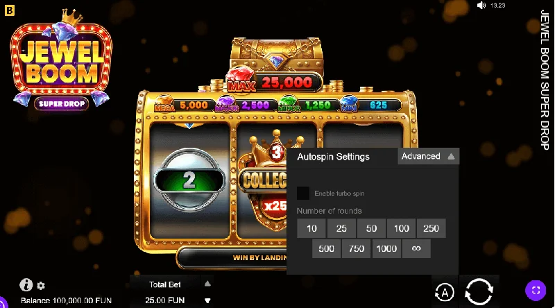 Snímek obrazovky Jewel Boom Super Drop