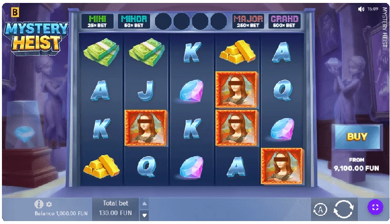 Snímek obrazovky Mystery Heist