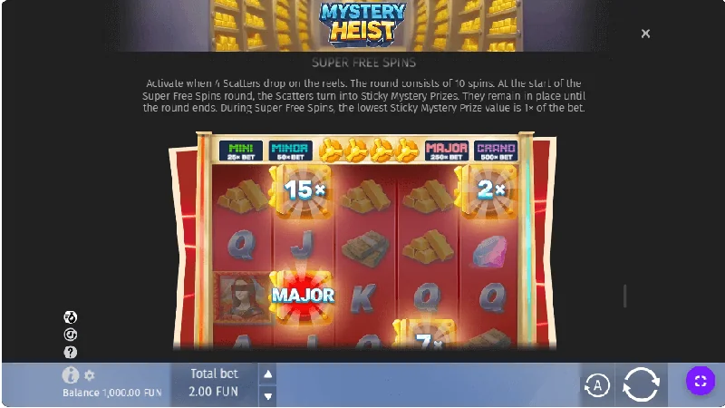 Snímek obrazovky Mystery Heist