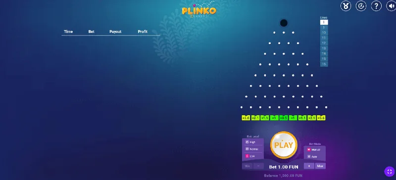 Plinko Snímek obrazovky