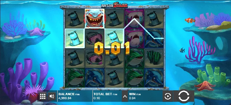 Razor Shark Snímek obrazovky