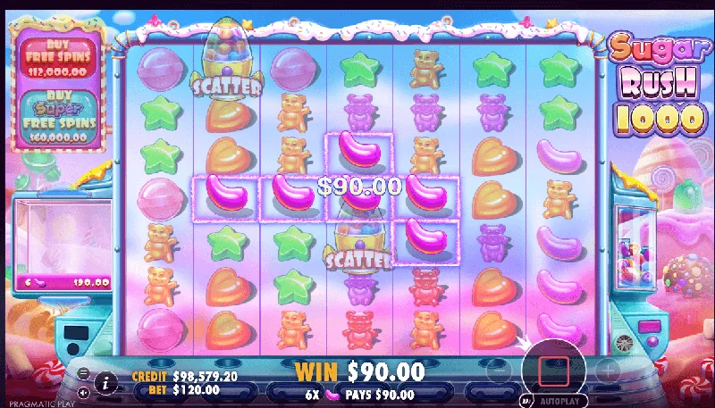 Snímek obrazovky Sugar Rush 1000