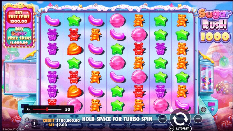 Snímek obrazovky Sugar Rush 1000