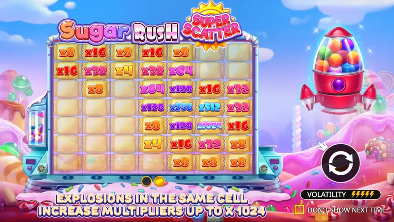 Snímek obrazovky Sugar Rush Super Scatter