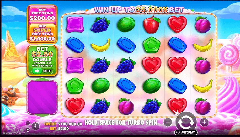 Snímek obrazovky hry Sweet Bonanza 1000