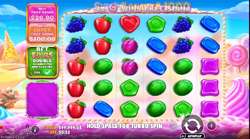 Snímek obrazovky Sweet Bonanza 1000