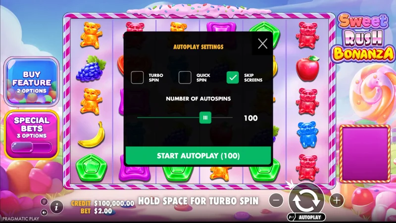 Sweet Rush Bonanza Snímek obrazovky