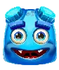 Symbol Reactoonz 100 modrý dvoooký