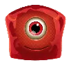 Symbol červeného jednookého Reactoonz 100