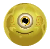 Symbol Reactoonz 100 žlutý jednoocký