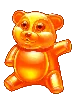 Symbol oranžového gumového medvídka Sugar Rush 1000