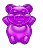Symbol fialového gumového medvídka Sugar Rush 1000